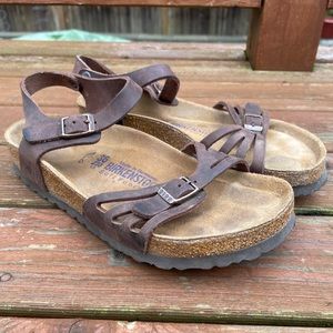 Birkenstock Bali brown habana leather sandals 36M